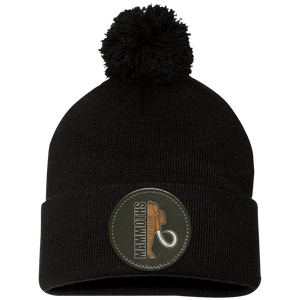 Miller Elementary School-SP15 Pom Pom Knit Cap - Circle Patch