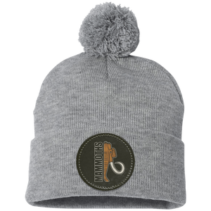 Miller Elementary School-SP15 Pom Pom Knit Cap - Circle Patch