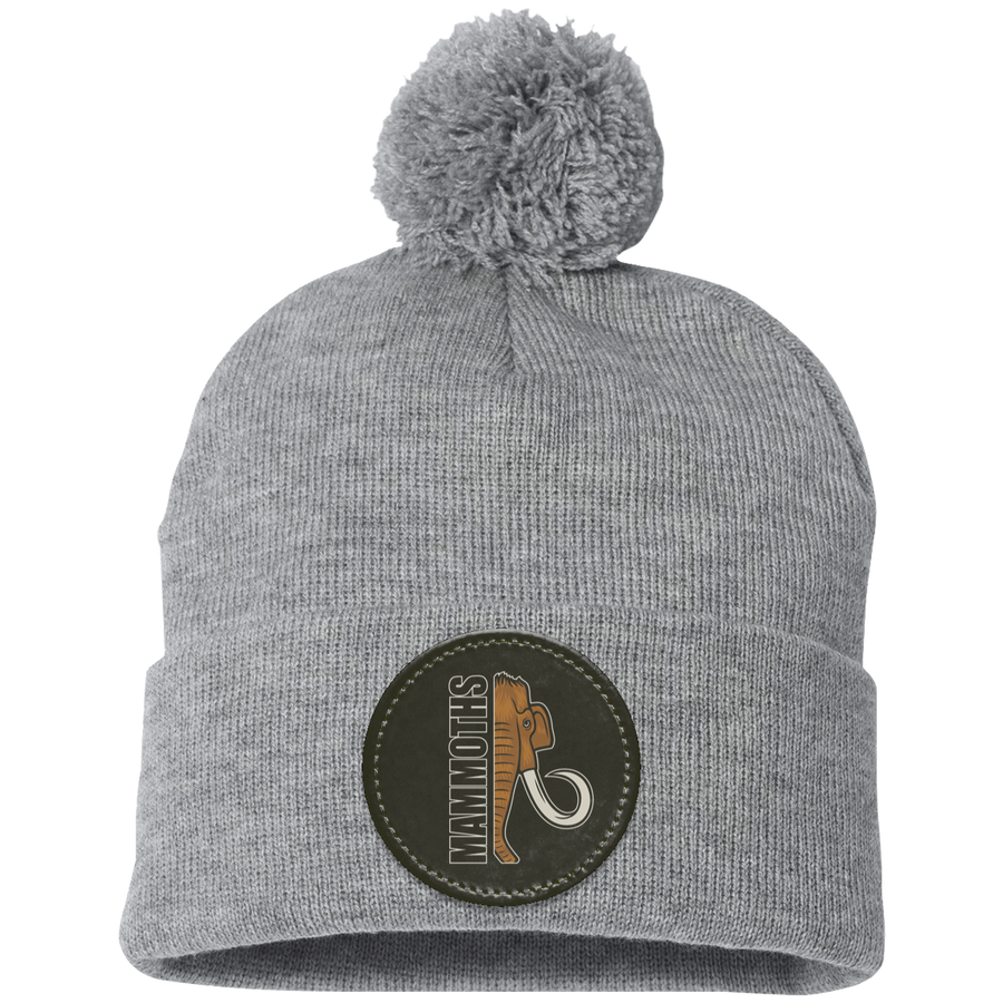 Miller Elementary School-SP15 Pom Pom Knit Cap - Circle Patch