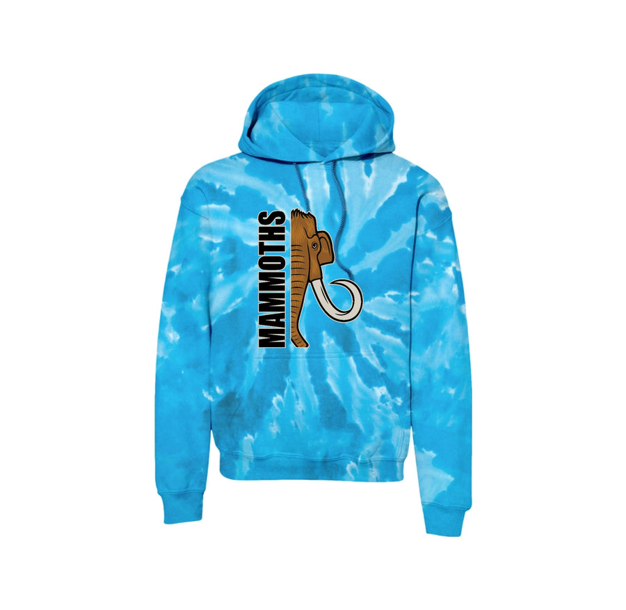 Miller Elementary School Spirit Wear 2024-25 On Demand-Adult Unisex Tie-Dye Pullover Hooded Sweatshirt On-Demand  Half Mammoth