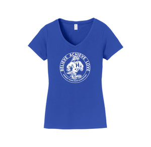 HARES STAFF-Womens Fan Favorite V-Neck Tee On-Demand Circle