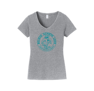 HARES STAFF-Womens Fan Favorite V-Neck Tee On-Demand Circle