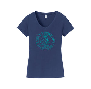 HARES STAFF-Womens Fan Favorite V-Neck Tee On-Demand Circle