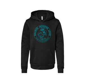 HARES STUDENT-Youth Unisex Premium Sponge Fleece Pullover Hoodie On-Demand Circle Logo