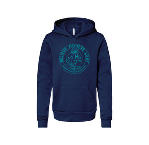 HARES STUDENT-Youth Unisex Premium Sponge Fleece Pullover Hoodie On-Demand Circle Logo