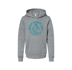 HARES STUDENT-Youth Unisex Premium Sponge Fleece Pullover Hoodie On-Demand Circle Logo