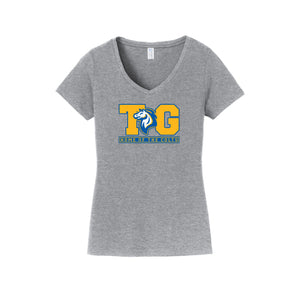 Twin Groves-Womens Fan Favorite V-Neck Tee On-Demand TG Logo