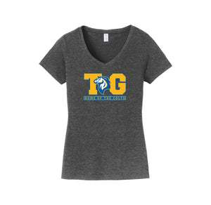 Twin Groves-Womens Fan Favorite V-Neck Tee On-Demand TG Logo