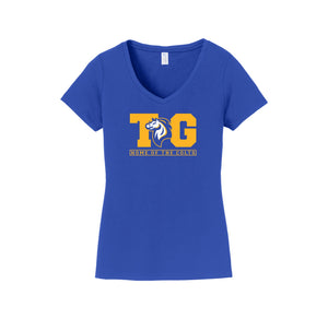 Twin Groves-Womens Fan Favorite V-Neck Tee On-Demand TG Logo