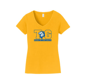 Twin Groves-Womens Fan Favorite V-Neck Tee On-Demand TG Logo