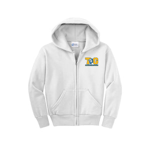 Twin Groves-Youth Unisex Full-Zip Hooded Sweatshirt On-Demand TG Logo