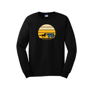 Twin Groves-Adult Unisex Long Sleeve Tee On-Demand Sunset Logo