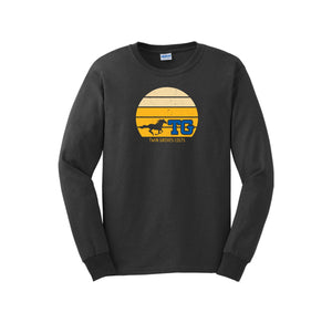 Twin Groves-Adult Unisex Long Sleeve Tee On-Demand Sunset Logo