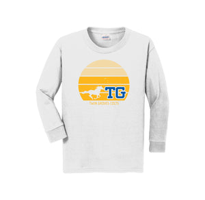 Twin Groves-Youth Unisex Long Sleeve Tee On-Demand Sunset Logo