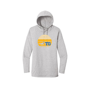 Twin Groves-Womens Premium Featherweight French Terry Hoodie On-Demand Sunset Logo