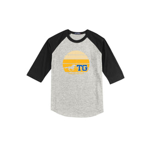 Twin Groves-Youth Unisex Baseball Tee On-Demand Sunset Logo