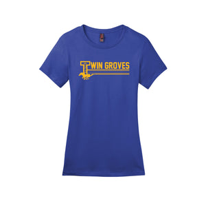 Twin Groves-Womens Premium Tee On-Demand Stripe Logo