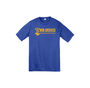 Twin Groves-Youth Unisex Dri-Fit Shirt On-Demand Stripe Logo