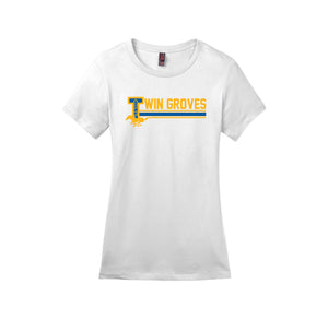 Twin Groves MS-Womens Premium Tee On-Demand Stripe Logo