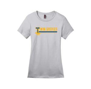 Twin Groves-Womens Premium Tee On-Demand Stripe Logo