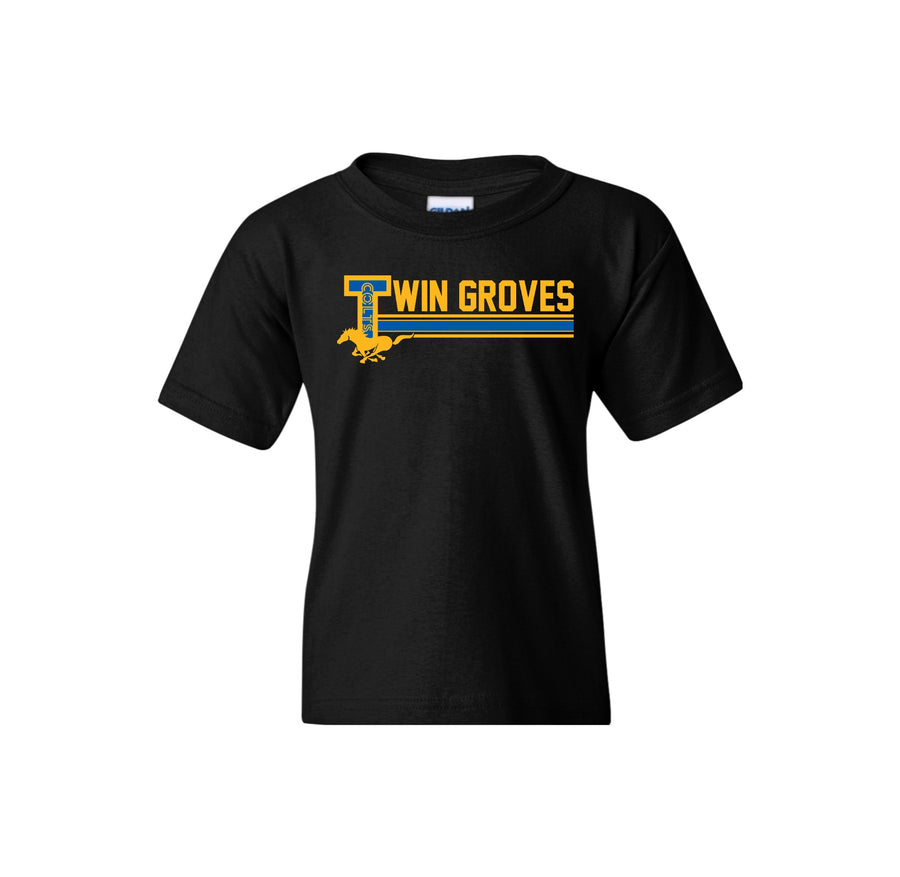 Twin Groves MS Spirit Wear 2024-25 On-Demand-Youth Unisex T-Shirt On-Demand Stripe Logo