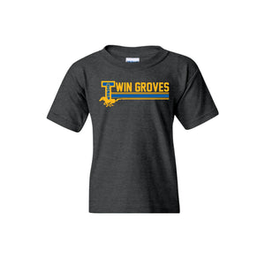 Twin Groves-Youth Unisex T-Shirt On-Demand Stripe Logo