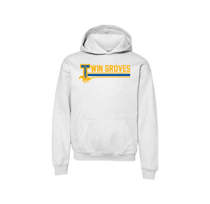 Twin Groves-Youth Unisex Hoodie On-Demand Stripe Logo