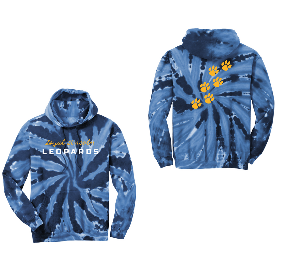 Lincoln Elementary (Cupertino, CA) Spirit Wear 2024-25 On-Demand-Adult Unisex Tie-Dye Pullover Hooded Sweatshirt