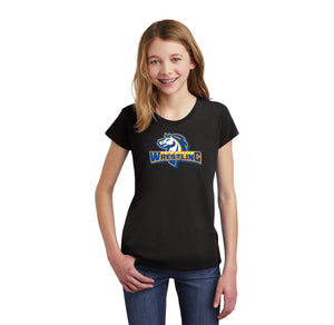 Twin Groves MS Wrestling-Girls Youth Premium Tee Wrestling Logo