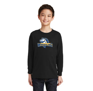 Twin Groves MS Wrestling-Youth Unisex Long Sleeve Tee Wrestling Logo