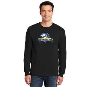 Twin Groves MS Wrestling-Adult Unisex Long Sleeve Tee Wrestling Logo