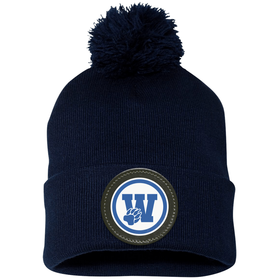 Westfield Academy-SP15 Pom Pom Knit Cap - Circle Patch