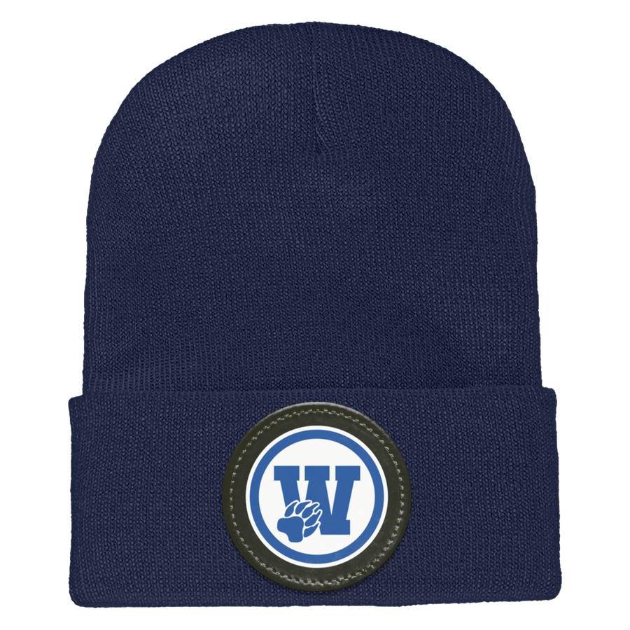 Westfield Academy-1501 Yupoong Adult Cuffed Knit Beanie - Circle Patch