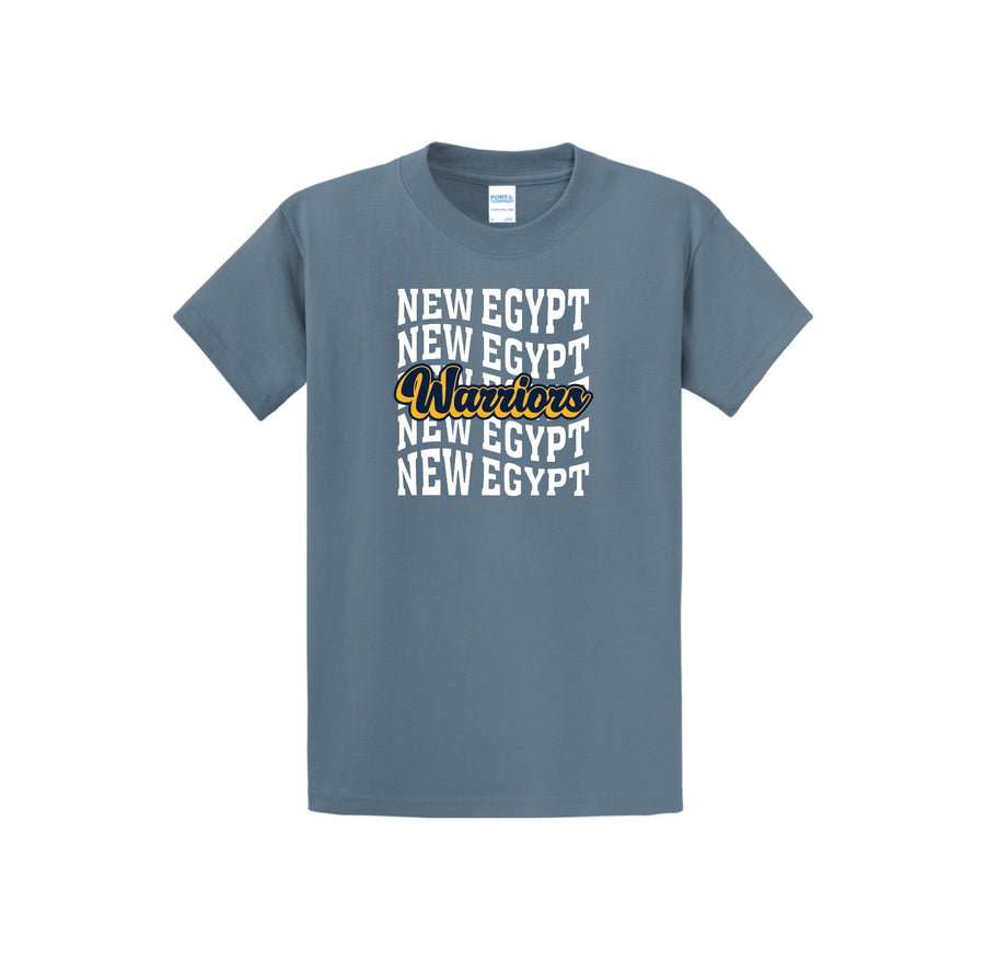 New Egypt Elm-Adult Unisex Port & Co Essential Tee On-Demand Repeat Logo