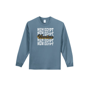 New Egypt Elm-Adult Unisex Port & Co Long Sleeve Essential Tee On-Demand Repeat Logo