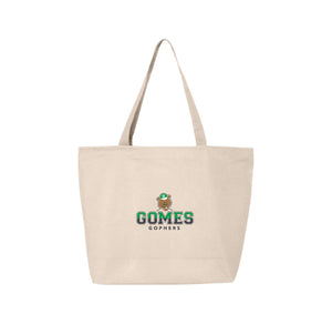 Gomes Elementary Spirit Wear 2024-2025 On Demand-Q-Tees Canvas Zippered Tote On-Demand