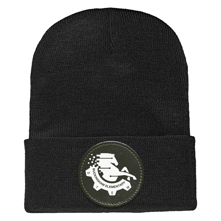 Buckingham Broncos On Demand-1501 Yupoong Adult Cuffed Knit Beanie - Circle Patch