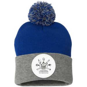 N.E. Miles ECDC On Demand-SP15 Pom Pom Knit Cap - Circle Patch