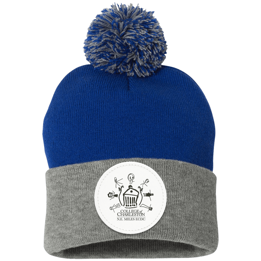 N.E. Miles ECDC On Demand-SP15 Pom Pom Knit Cap - Circle Patch