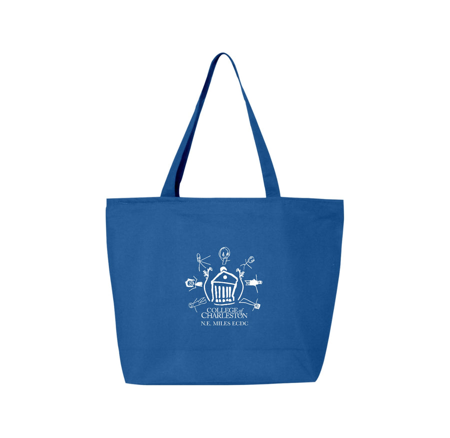 N.E. Miles ECDC Spirit Wear 2024-25 On Demand-Q-Tees Canvas Zippered Tote On-Demand