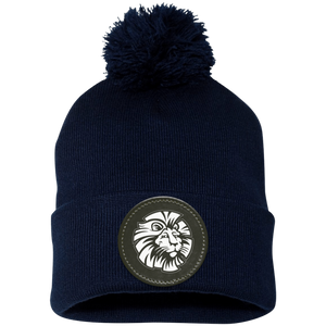 Ladera Ranch III-SP15 Pom Pom Knit Cap - Circle Patch