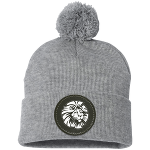 Ladera Ranch III-SP15 Pom Pom Knit Cap - Circle Patch