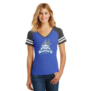 Schirle-Womens Premium Game V-Neck Tee