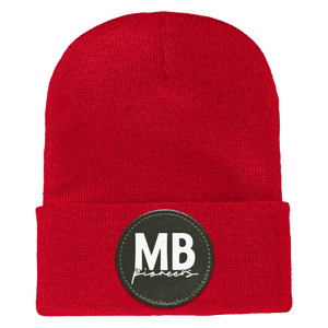 Mable Barron School-1501 Yupoong Adult Cuffed Knit Beanie - Circle Patch