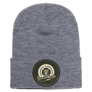 Sakamoto Elementary-1501 Yupoong Adult Cuffed Knit Beanie - Circle Patch