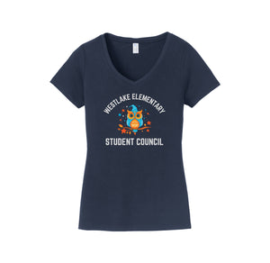 Westlake Elementary-Womens Fan Favorite V-Neck Tee On-Demand Student Council