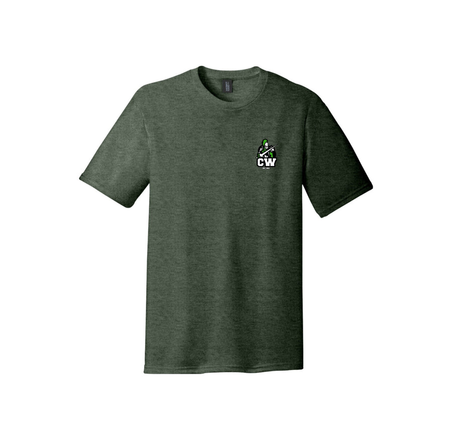 Charlotte Wood Middle School Spirit Wear 2024-25 On Demand-Adult Unisex Premium Triblend Short Sleeve Tee On-Demand CW Logo