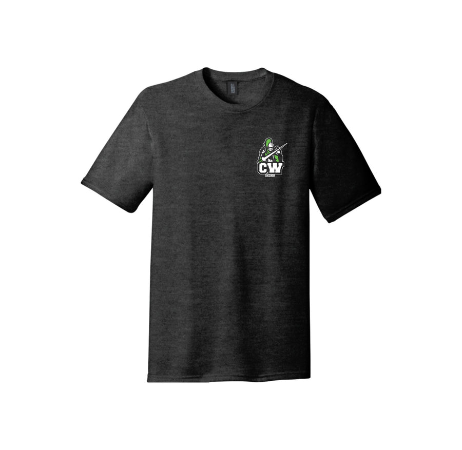 Charlotte Wood Middle School Spirit Wear 2024-25 On Demand-Adult Unisex Premium Triblend Short Sleeve Tee On-Demand CW Logo