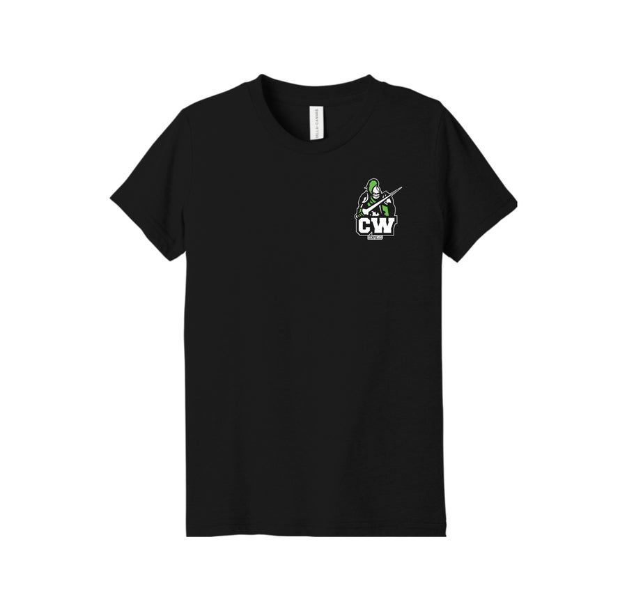 Charlotte Wood Middle School Spirit Wear 2024-25 On Demand-Youth Unisex Premium Triblend Short Sleeve Tee On-Demand CW Logo