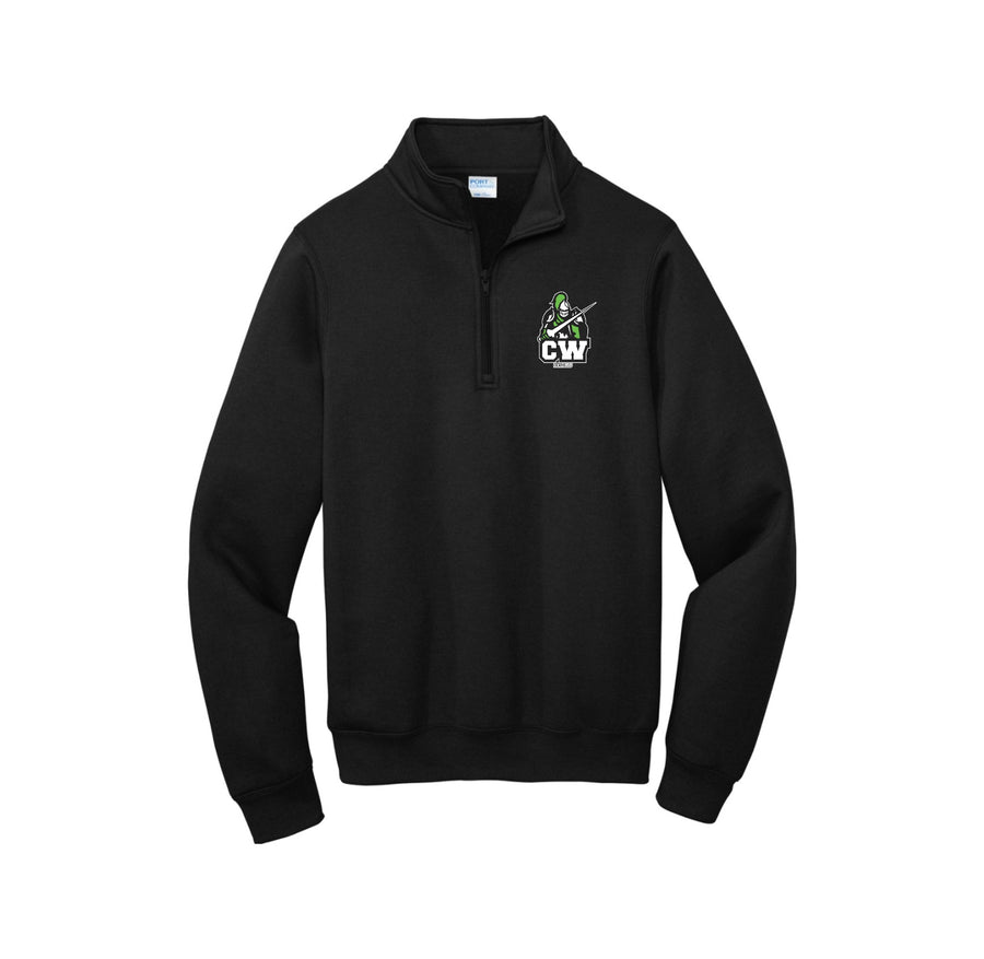 Charlotte Wood Middle School Spirit Wear 2024-25 On Demand-Adult Unisex 1/4-Zip Pullover Sweatshirt On-Demand CW Logo